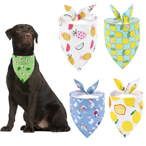 Dog Bandana Fruit Floral Adjustable